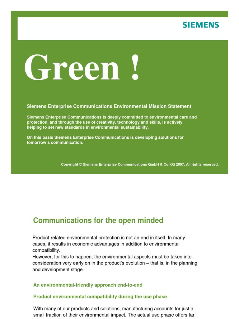 Environmental Mission Statement Sample