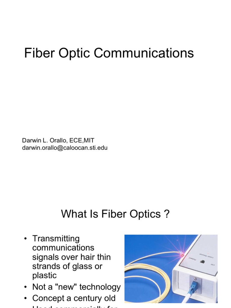 Fiber Optic Communications PDF