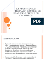 La Prostitucion Femenina en Mayores de Edad