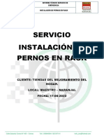 Instalación de Pernos en Rack