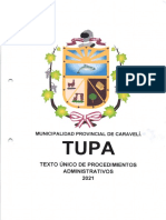 TUPA Municipalidad de Caravelí 2021