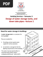 Design of Water Storage Tanks, and Down Take Pipes - Lecture 1