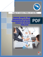 Manual para El Trámite de Inscripción, Actualización y Desinscripción de Despachos de Contadores Públicos