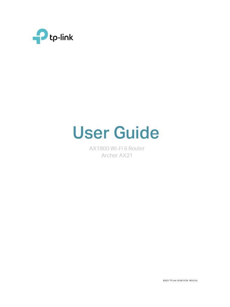 Archer AX21 User Guide PDF Wi Fi Computer Network