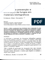 Métodos de Prevenção e Eliminação de Fungos em Materiais Bibliográficos