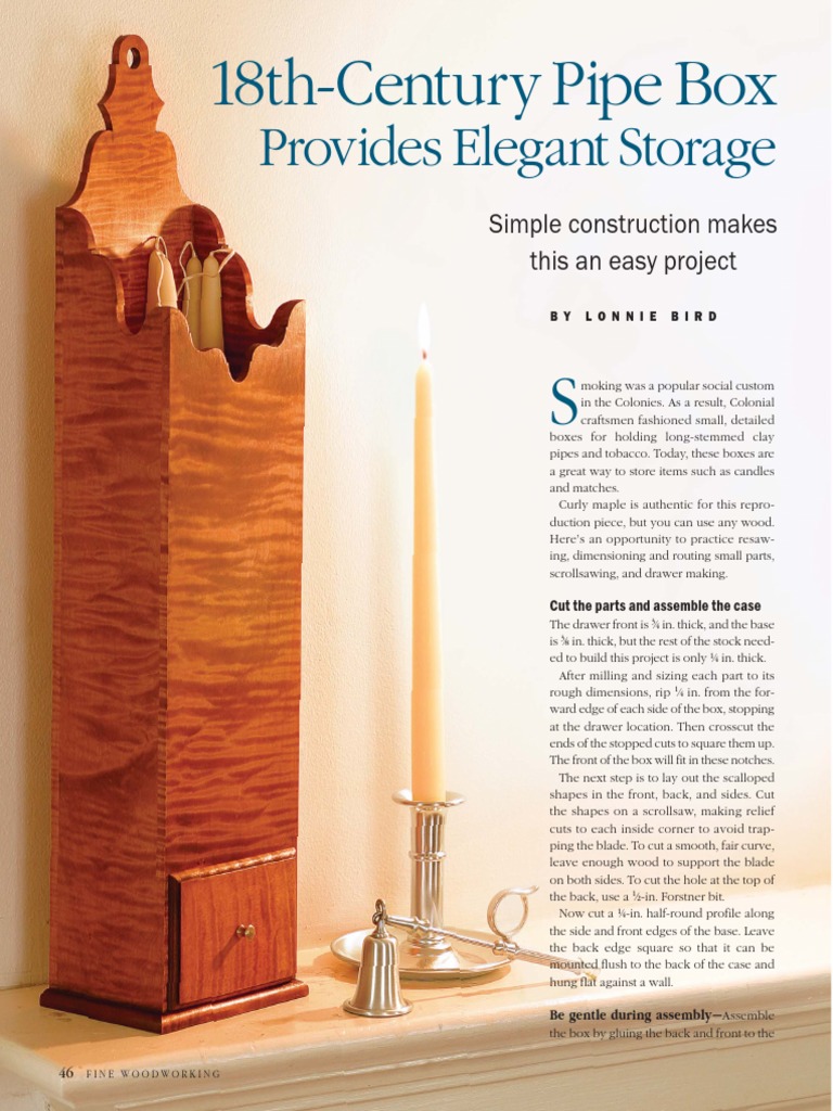 Provides Elegant Storage: 18th-Century Pipe Box | Download Free PDF ...