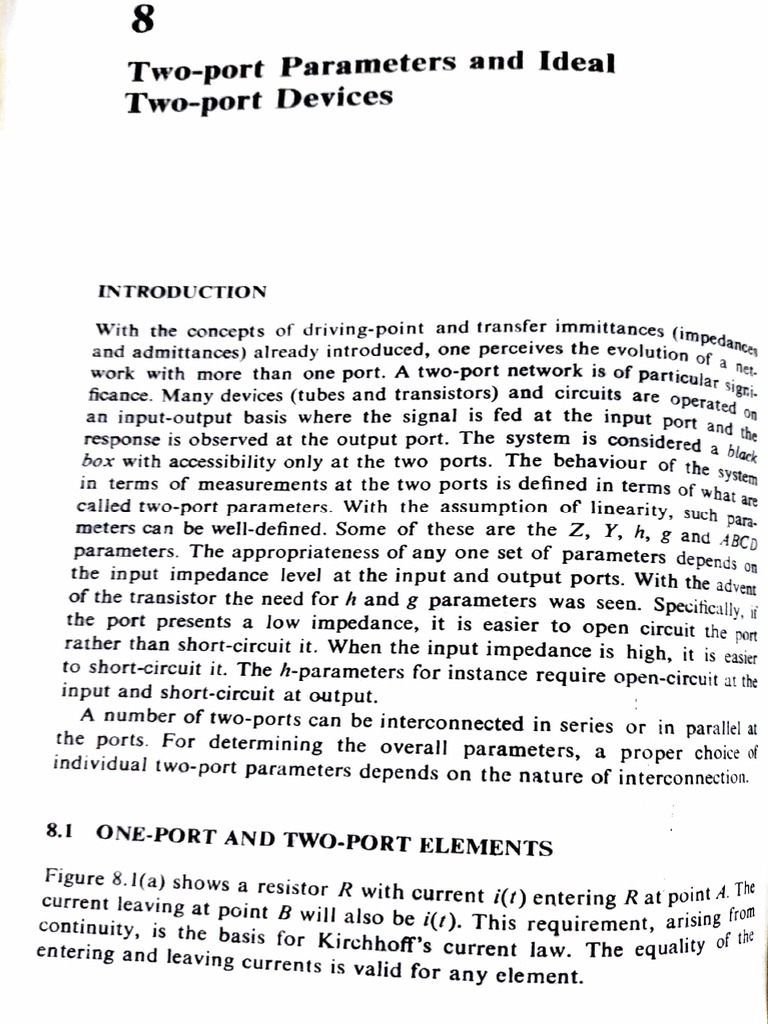 Two-Port Network Parameters Guide | PDF | Computer Engineering ...