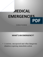 Medical Emergencies: Sobia Rubab