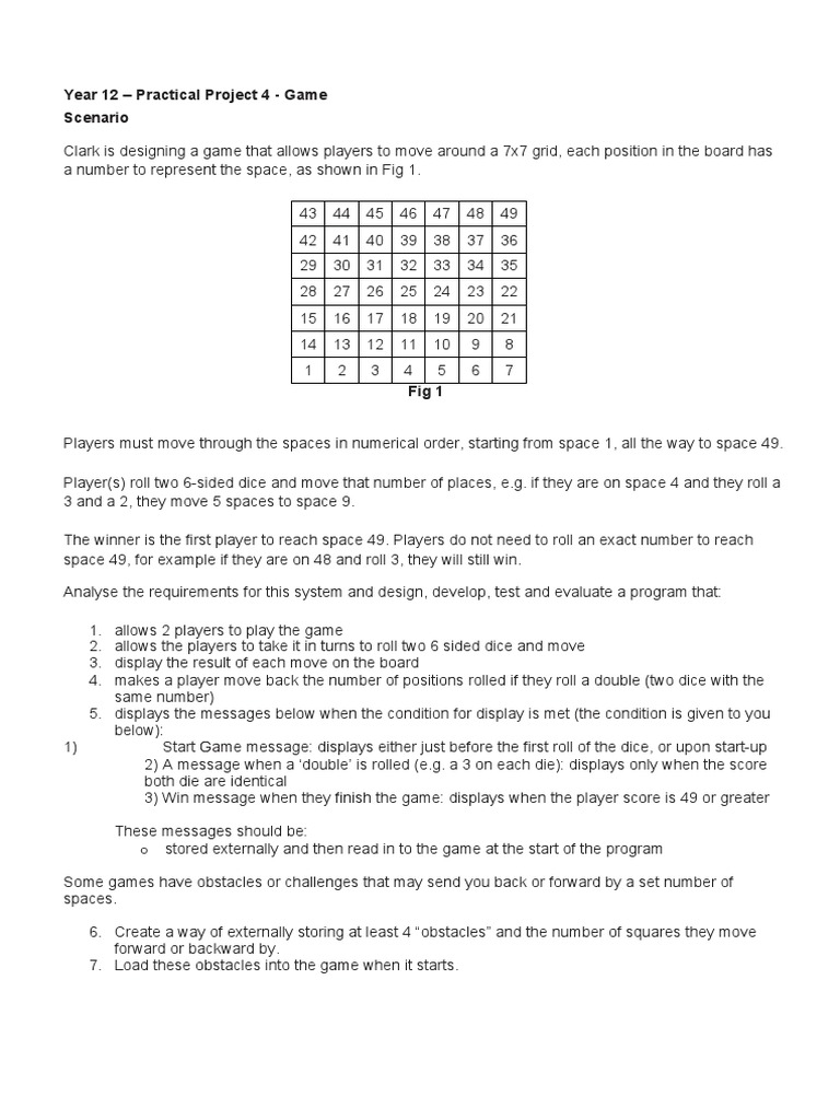 Designing and Developing a Numerical Board Game Program with Message