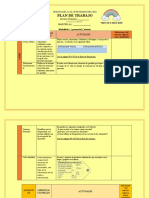 Plan de Trabajo: Semana Del 14 Al 18 de Marzo Del 2022