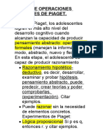 Jean Piaget Operaciones Formales