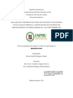 Hallazgos en Tomografia de Torax en Pacientes Con Sospecha Covid-19-Melvis Aramis Rodríguez Infante