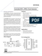 Dual Output Phase Controlled SSTL - 3/PECL Clock Generator: ICS1524A