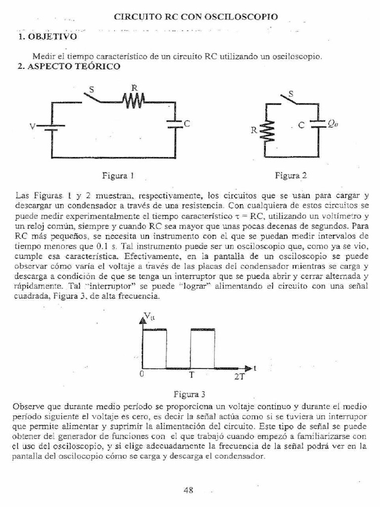 Medición del Tiempo Característico en Circuito RC | PDF | Condensador ...