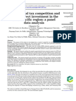 International Tax Competition and Foreign Direct Investment in The Asia - Pacific Region: A Panel Data Analysis