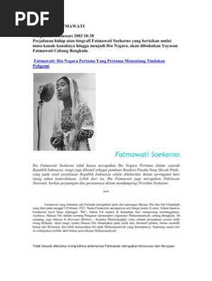 Biografi Fatmawati Dalam Bahasa Inggris Himpunan Soal