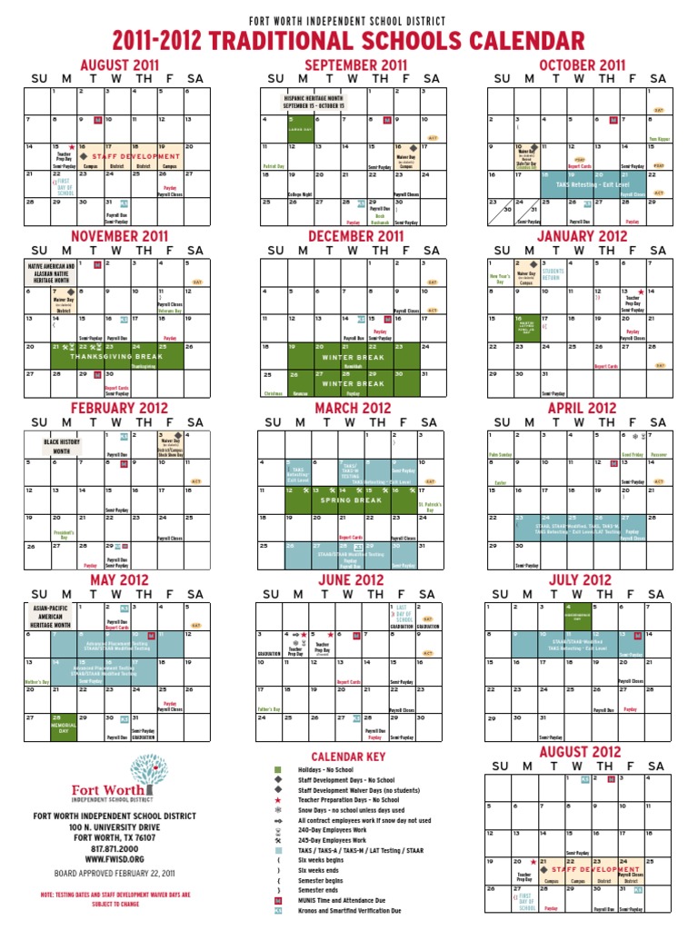 Traditional Schools Calendar AUGUST 2011 September 2011 OCTOBER 2011 PDF