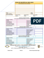 Ficha de Matrícula 2022-2023