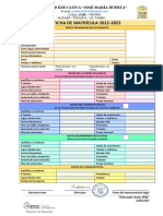 Ficha de Matrícula 2022-2023