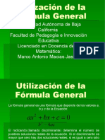Fórmula General de Segundo Grado