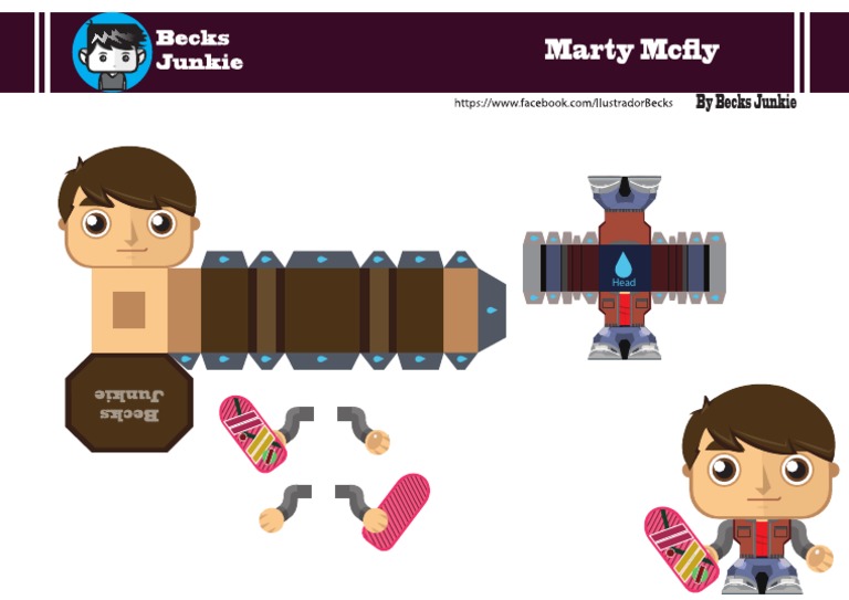 Marty Mcfly Mini Papercraft by Becks Junkie | PDF
