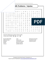 Health Problems Word Search Puzzle