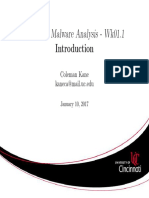 CS7038 - Malware Analysis - Wk01.1 Introduction