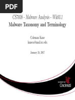 CS7038 - Malware Analysis - Wk03.1 Malware Taxonomy and Terminology