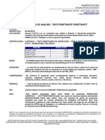Certificado Penetrante Lote 2019070076 - Español