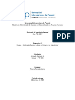 Ensayo - Historia Del Derecho Laboral en Panamá - Jamny Samudio