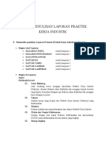 Format Penulisan Laporan Laporan PSG