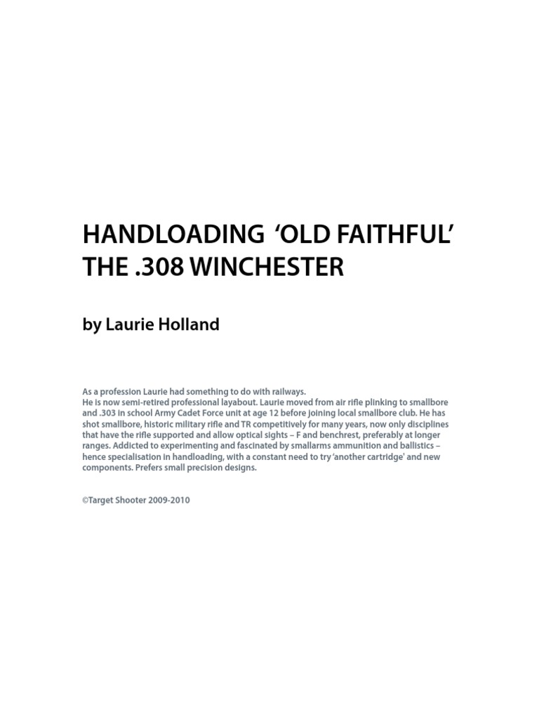 The Handloading Bench by Laurie Holland – 6.5mm Overview Pt 5