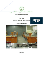 CE 303 Structural Materials Laboratory Manual: Civil Engineering Department