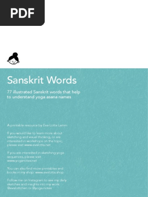 Printable Sanskrit Words en EvaLottaLamm