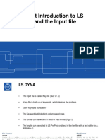 A Short Introduction About LS DYNA and The LS PrePost