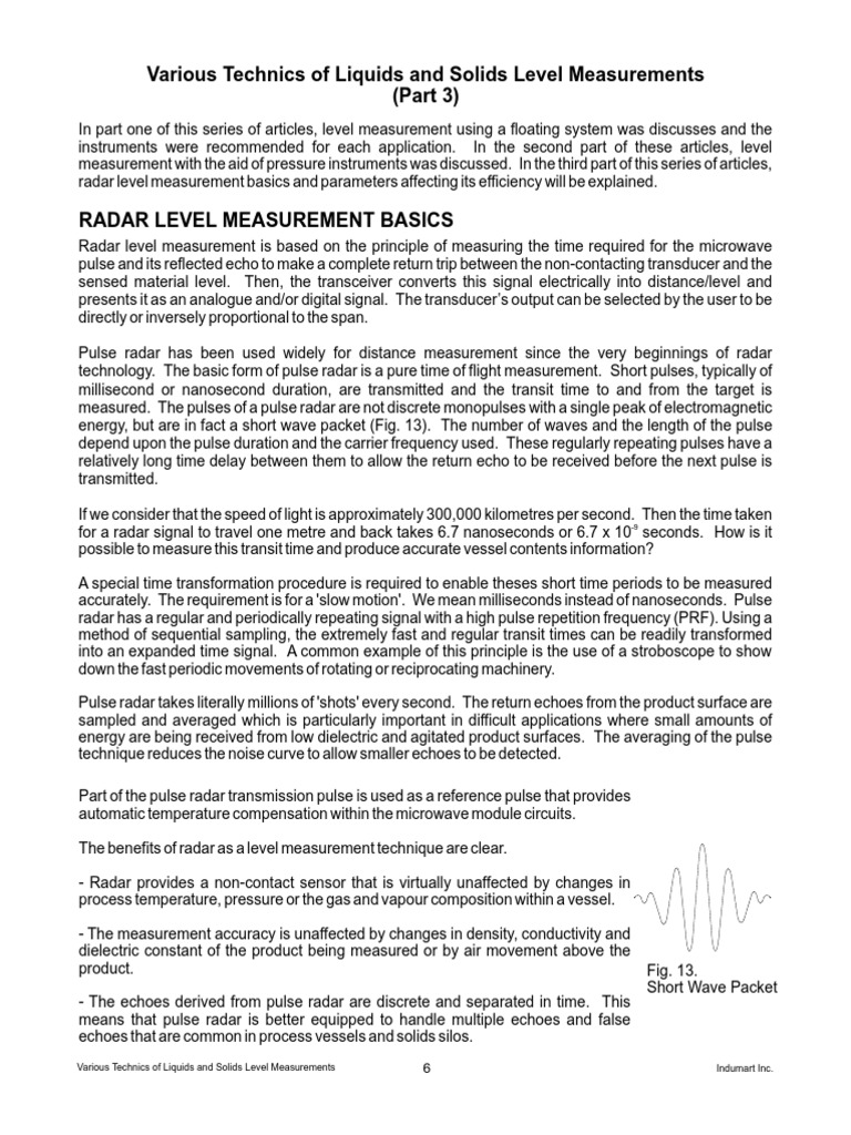 Level Measurement 3 | PDF