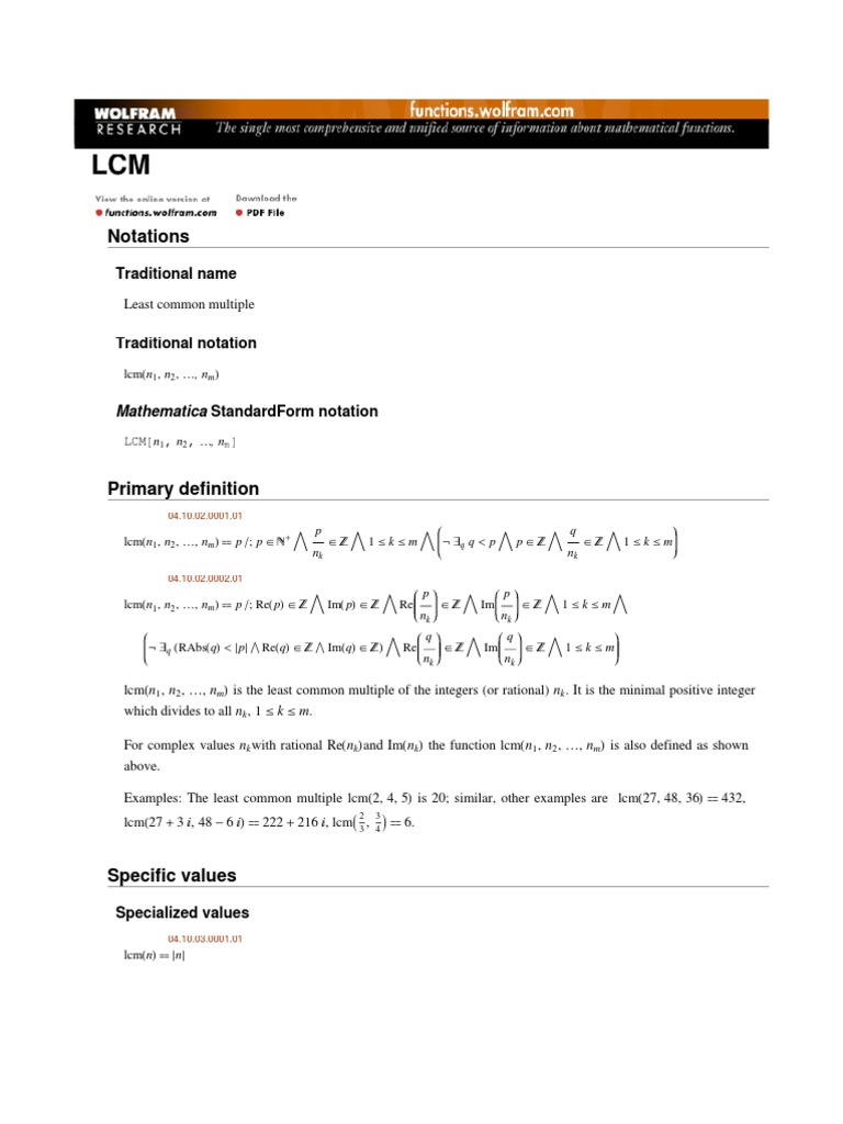 Notations Traditional Name PDF Analysis Elementary Mathematics