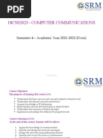 18Css202J - Computer Communications: Semester 4 - Academic Year 2021-2022 (Even)