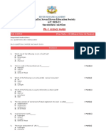 Seven Square Academy PA1 Science Paper