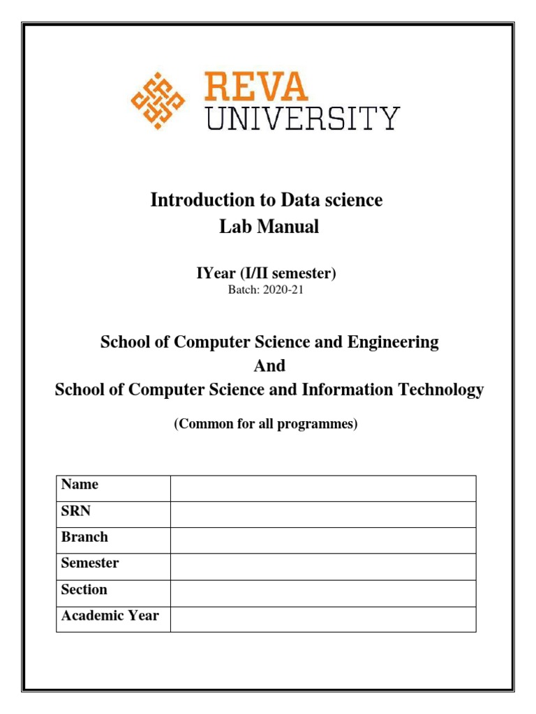 Introduction To Data Science Lab Manual | PDF | Interest | Regression ...