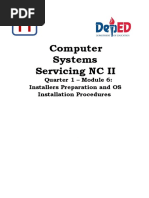 Computer Systems Servicing NC II: Quarter 1 - Module 6: Installers Preparation and OS Installation Procedures