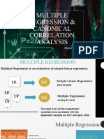 Multiple Regression & Canonical Correlation Analysis: Reynel T. Revilla