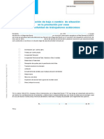DC003 2022 Es Declaracion Baja o Cambio Castellano - Documentos Cata 2022 Edit