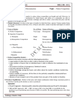 ME - Price Output Determination (Perfect Competition)