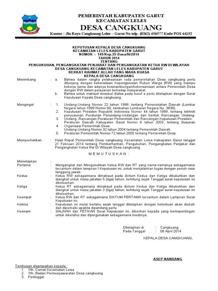 SK RT, RW | PDF