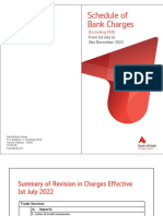 Schedule of Bank Charges: (Excluding FED)