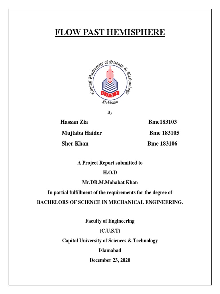 Fluid Mechanics Project Report PDF Fluid Dynamics Drag (Physics)