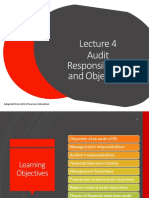 Audit Objectives and Responsibilities