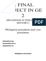 (Readings in Philippine History) : A Final Project in Ge 2
