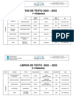 Libros de Educación Primaria de 1 º A 6º. Curso 2022-23